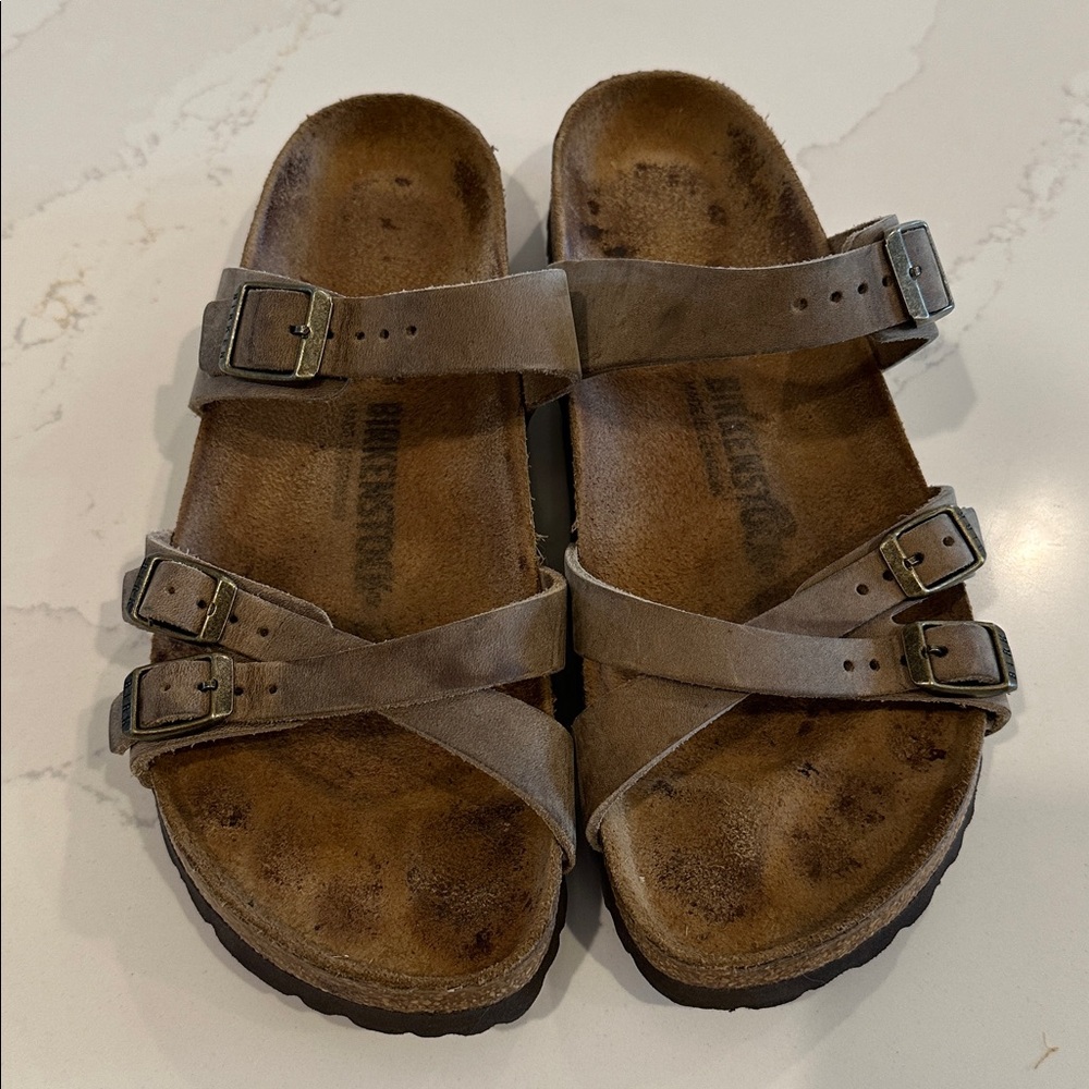 Birkenstock Franca Sandals Size 41 Narrow Oiled Leather